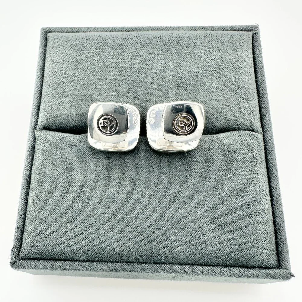 David Yurman Royal Cord Cufflinks w/ Black Diamonds - RARE